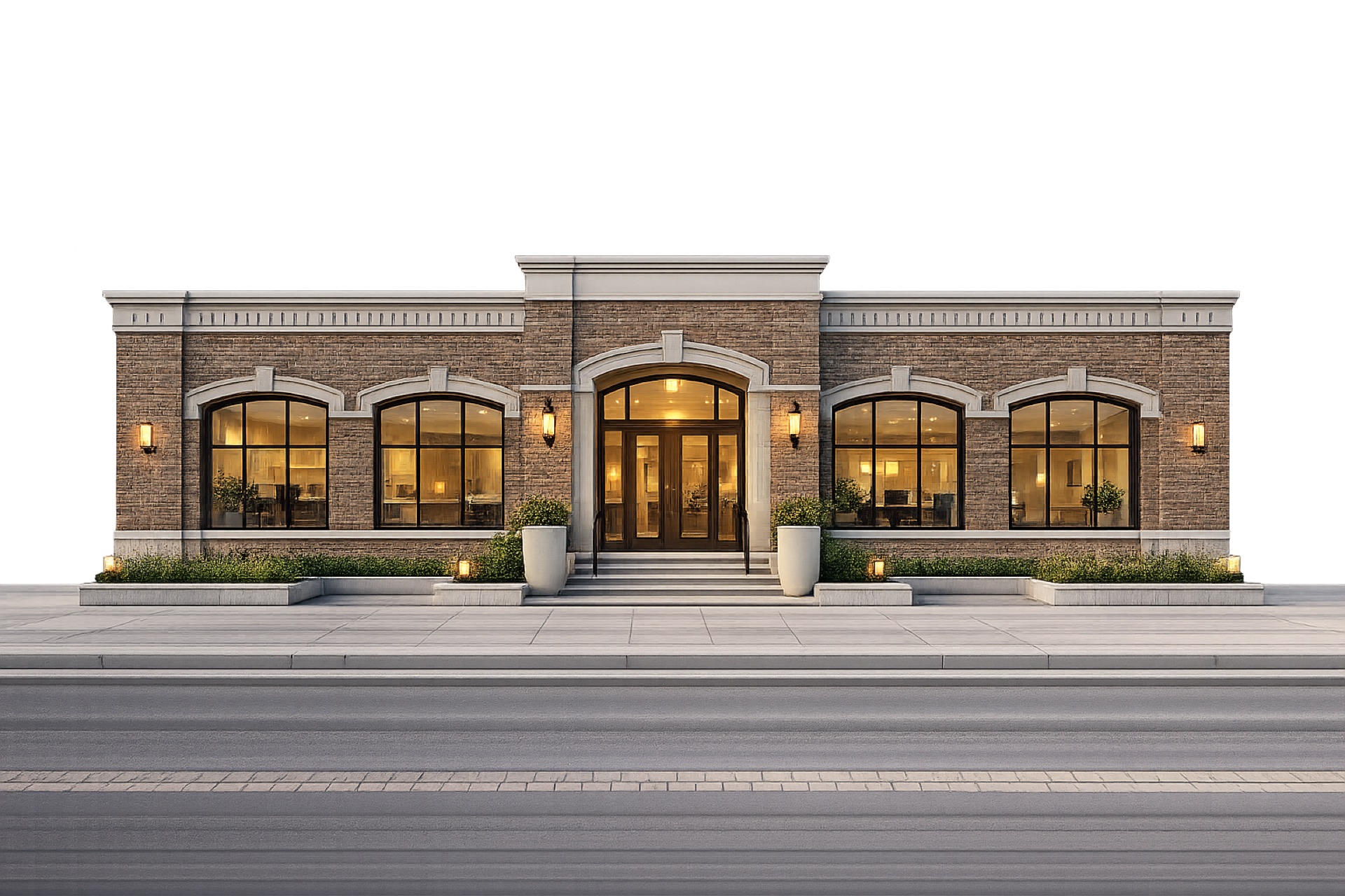 A city office entrance at street level